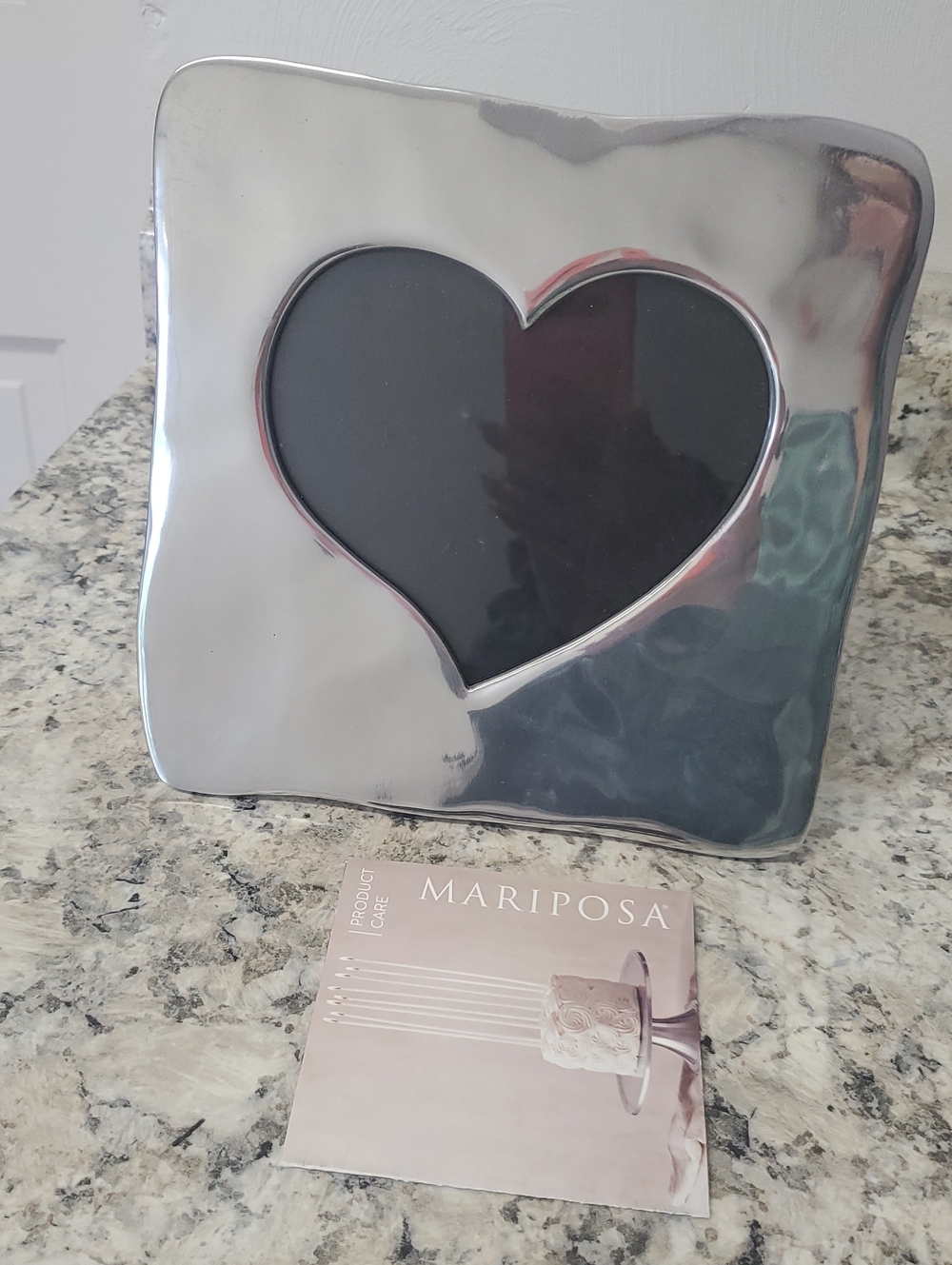MARIPOSA Silver Heart-Shaped Picture Frame
